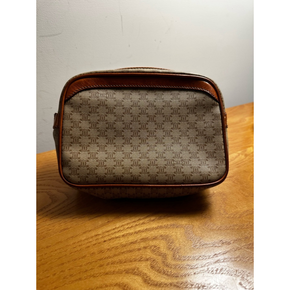 Celine Beige & Brown Macadam Pouch Small